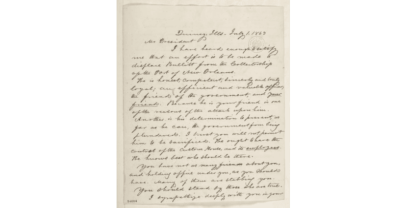 Historical handwritten letter